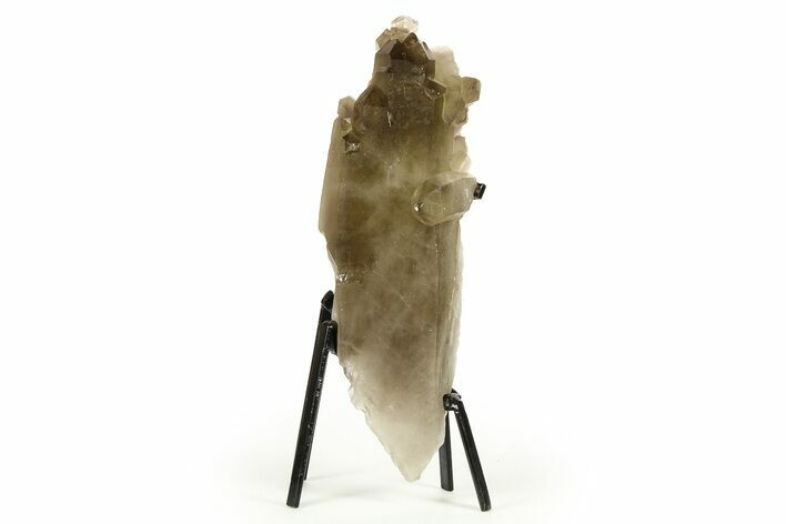 Smoky Quartz Crystal Cluster on Metal Stand - Brazil #274460